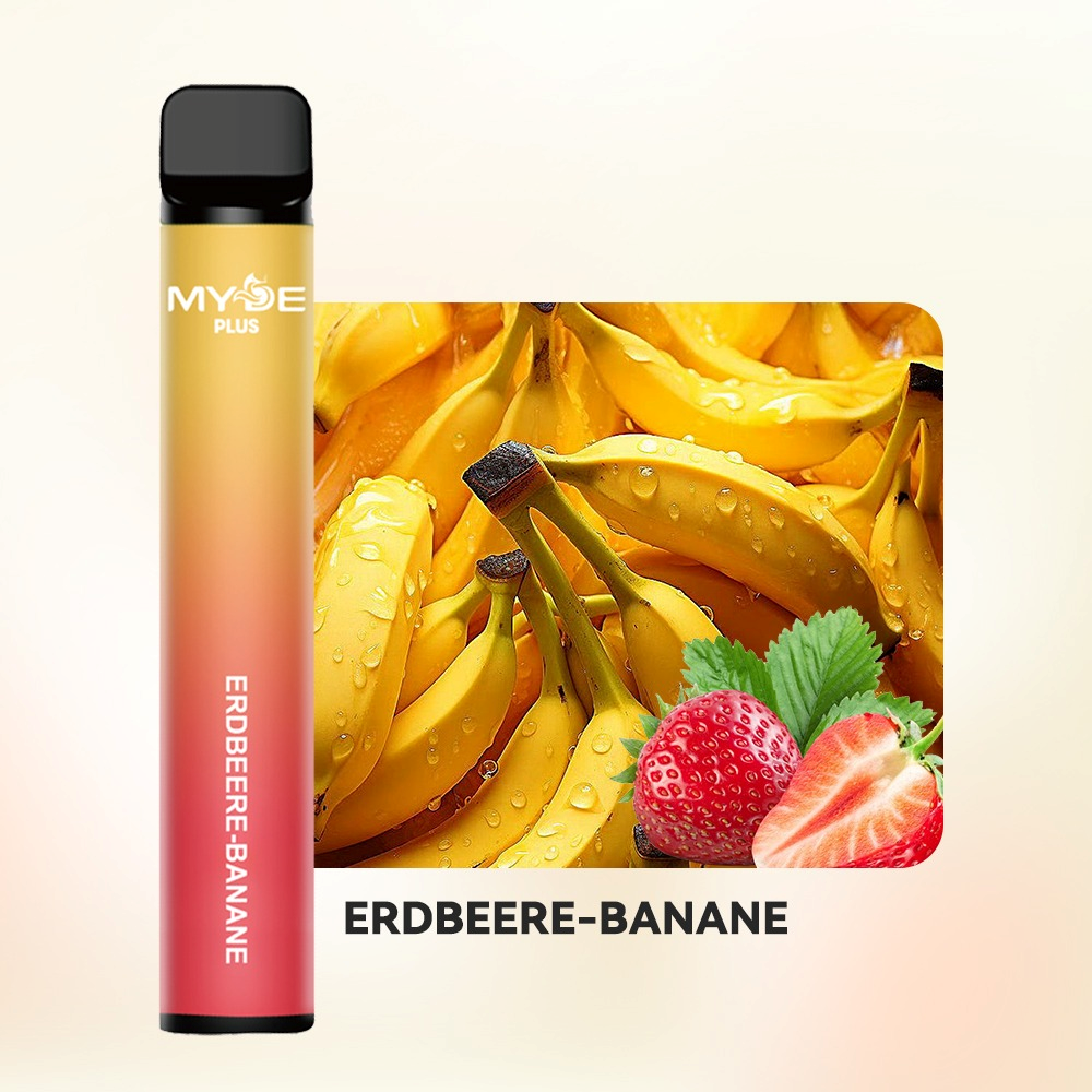 Einweg E-Zigaretten 10 x MYDE Plus 600 Erdbeere-Banane