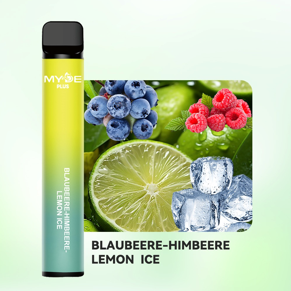Einweg E-Zigaretten 10 x MYDE Plus 600 Blaubeere-Himbeere-Lemon