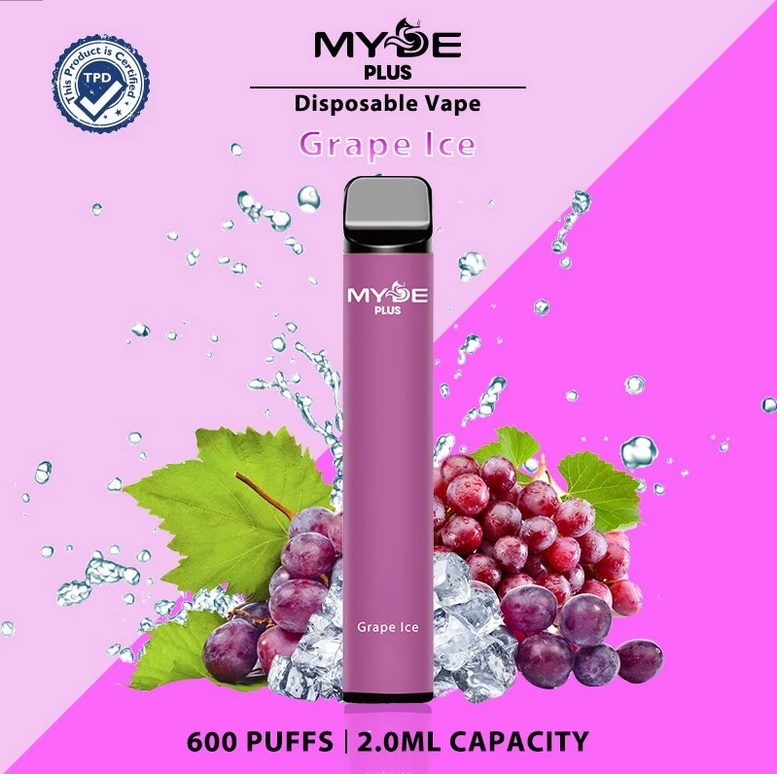 Einweg E-Zigaretten 10 x MYDE Plus 600 Traube Ice